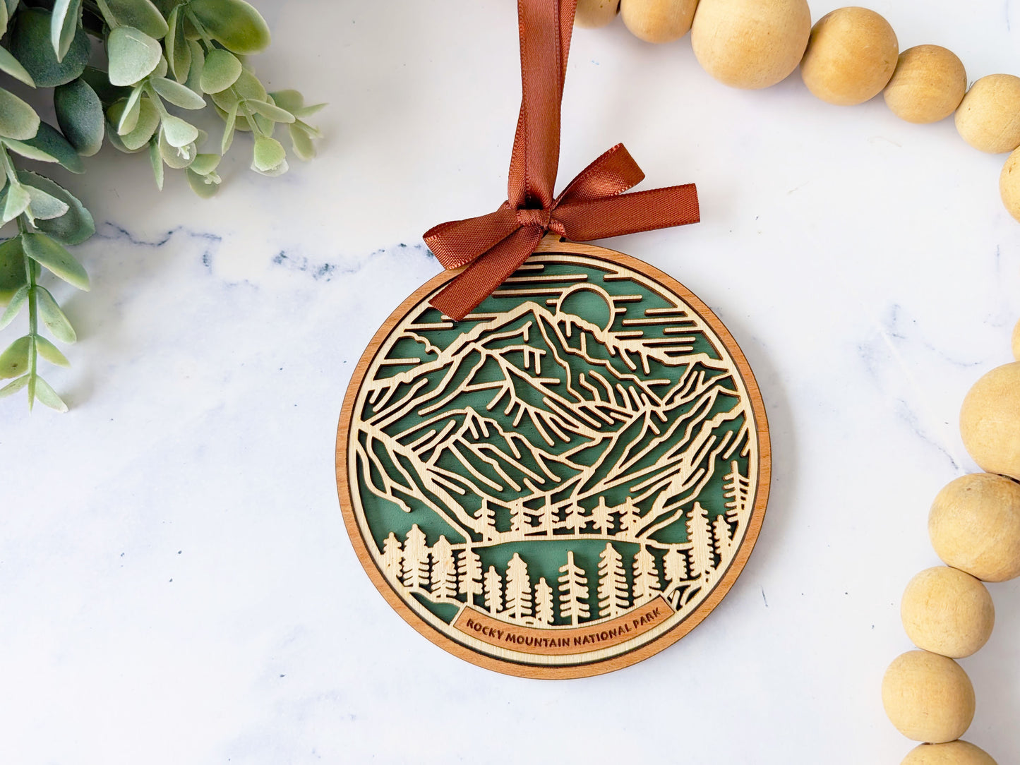 Rocky Mountain national park ornament, Rocky Mountain ornament, Rocky Mountain souvenir, national park gifts, national park ornament, gift for hiker, Christmas gift