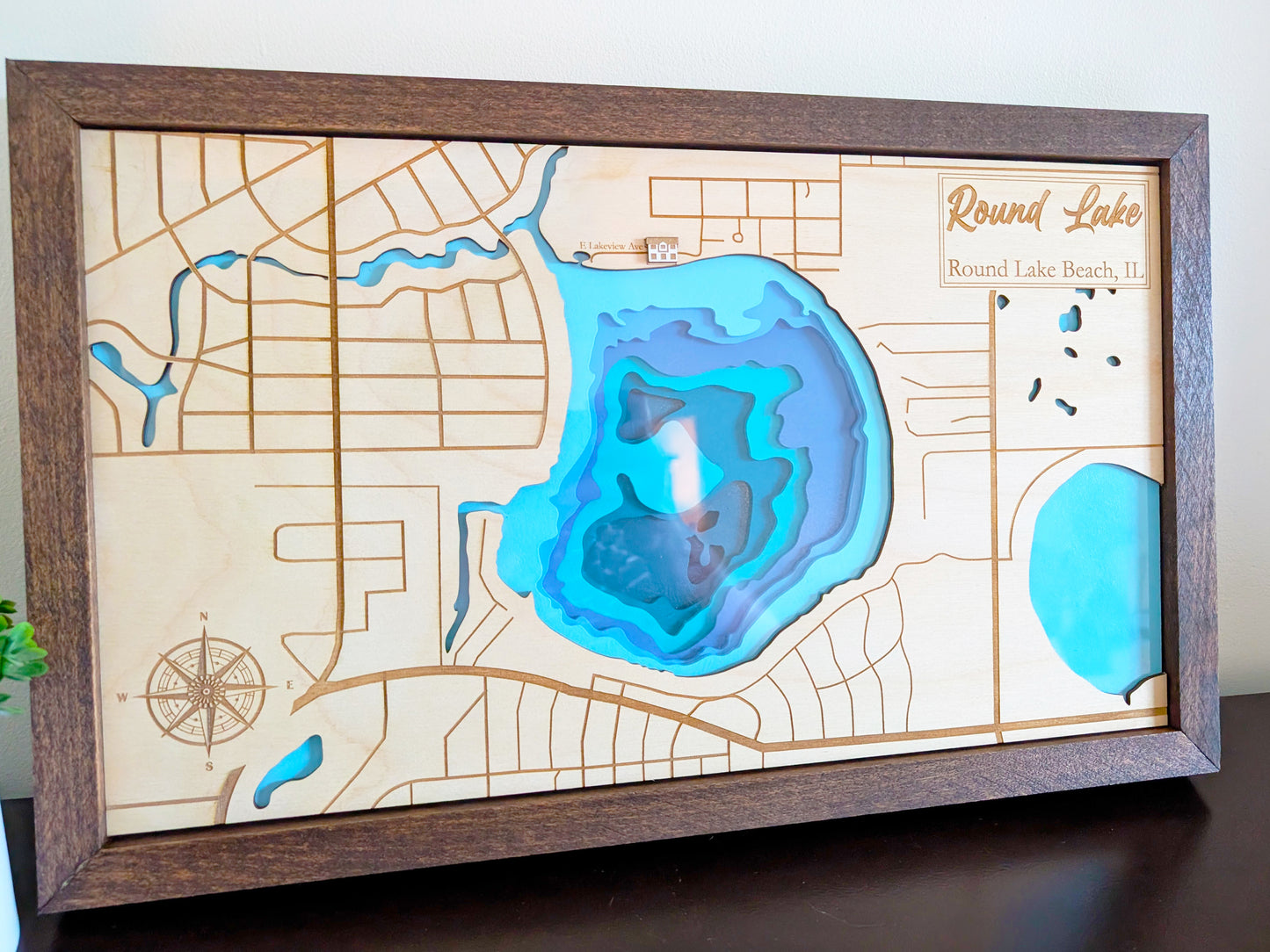 Round Lake Depth Map