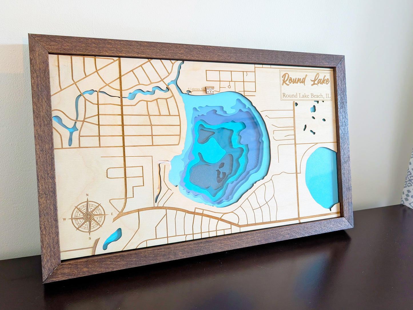 Round Lake Depth Map