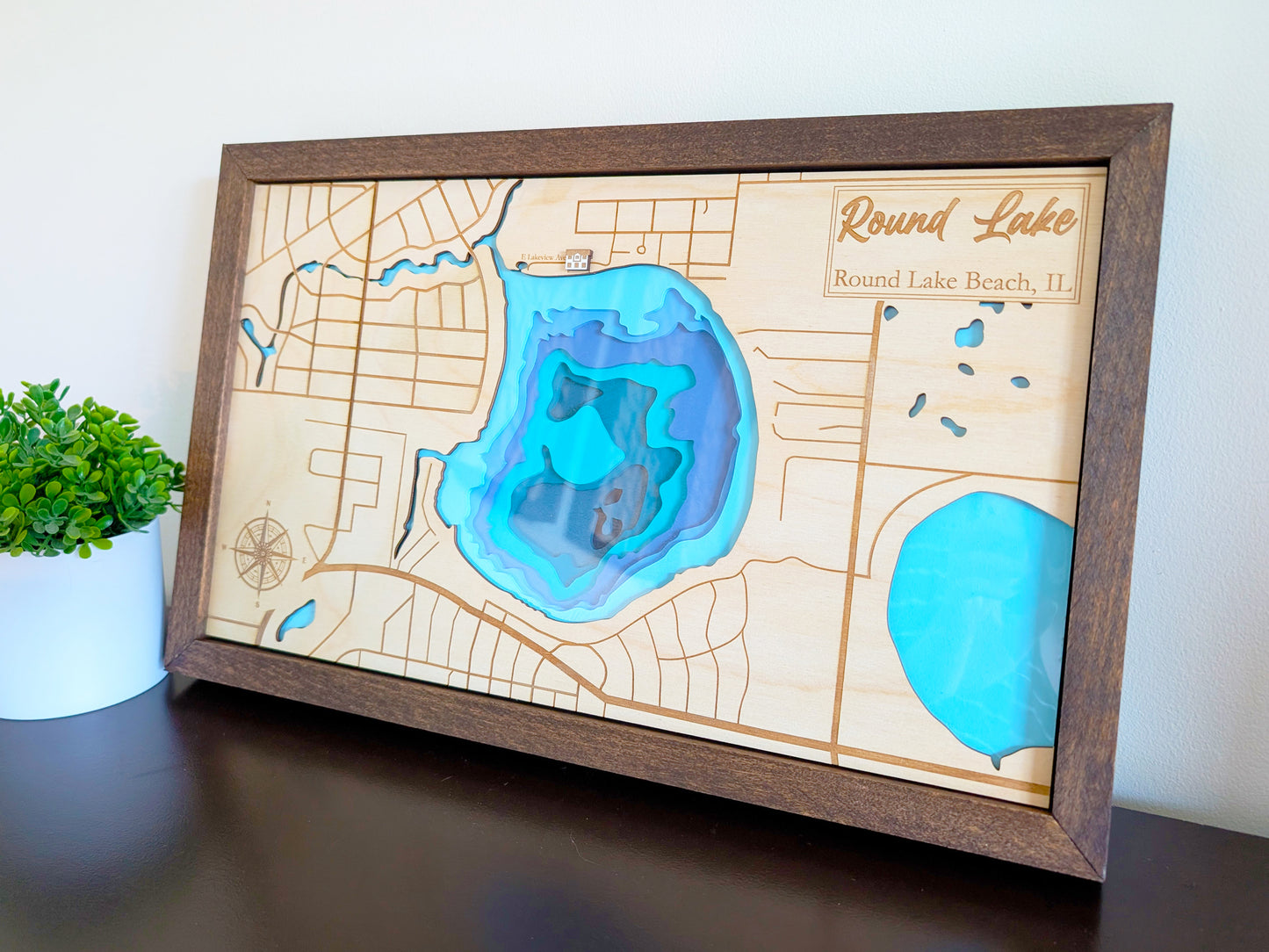 Round Lake Depth Map