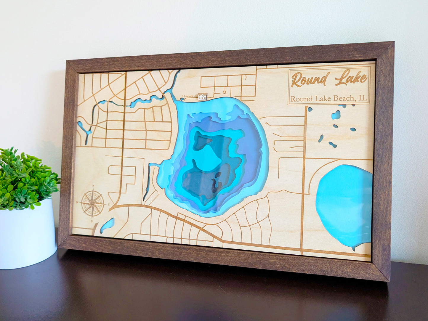 Round Lake Depth Map