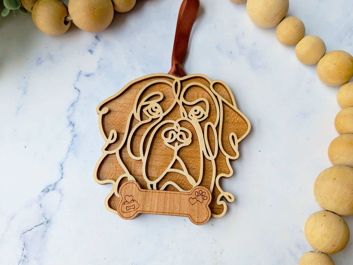 Saint Bernard Dog Ornament