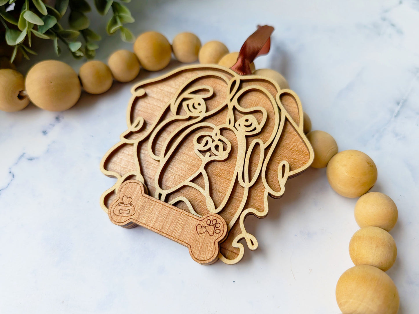 Saint Bernard Dog Ornament