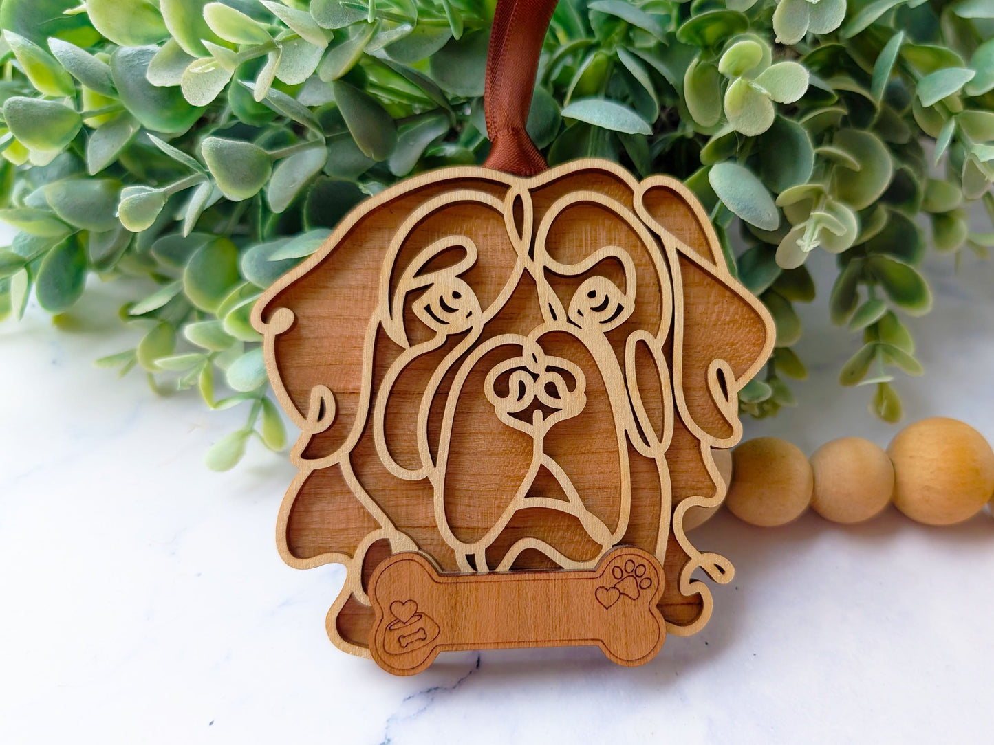Saint Bernard Dog Ornament