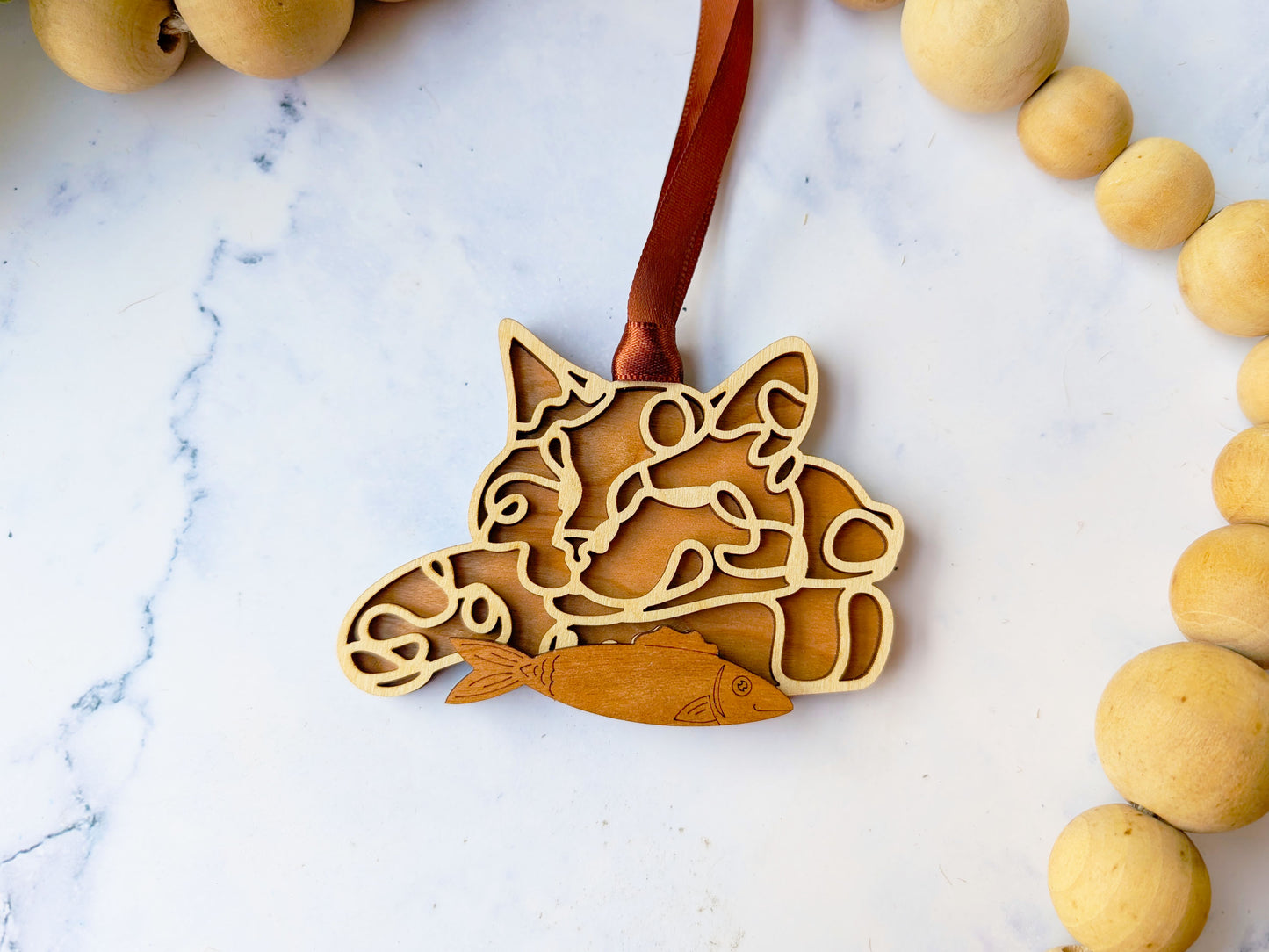 Sleeping Cat Ornament