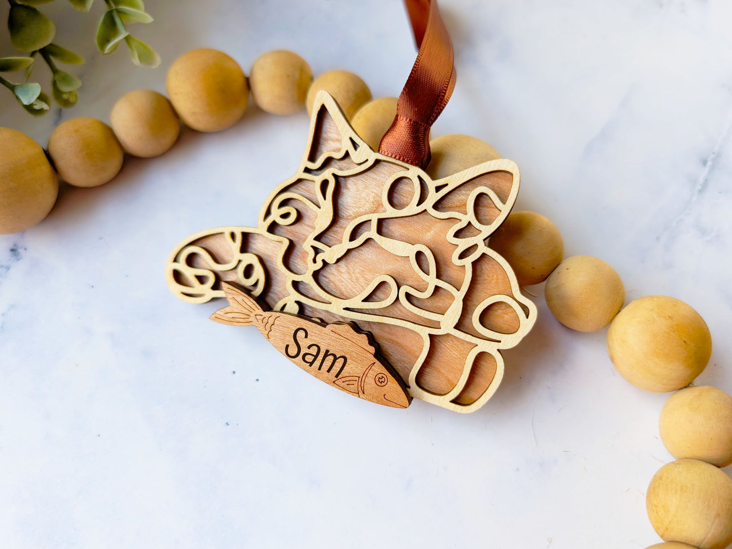 Sleeping Cat Ornament