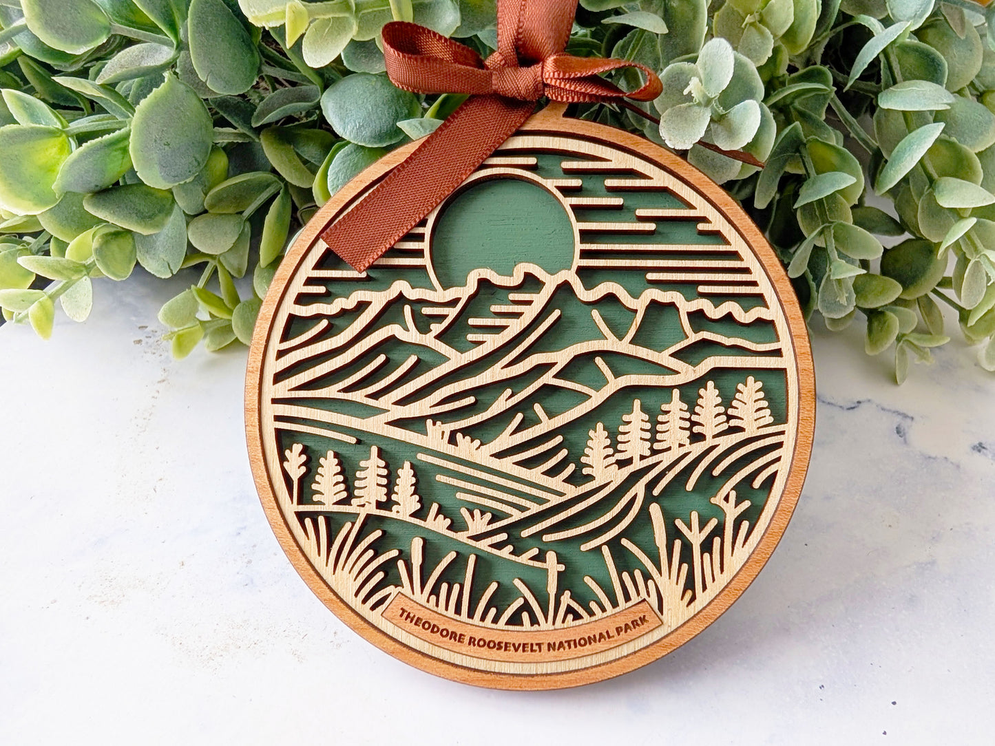 Theodore Roosevelt national park ornament, Theodore Roosevelt ornament, Theodore Roosevelt souvenir, national park gifts, national park ornament, gift for hiker, Christmas gift