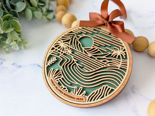 Virgin Islands national park ornament, Virgin Islands ornament, Virgin Islands souvenir, national park gifts, national park ornament, gift for hiker, Christmas gift