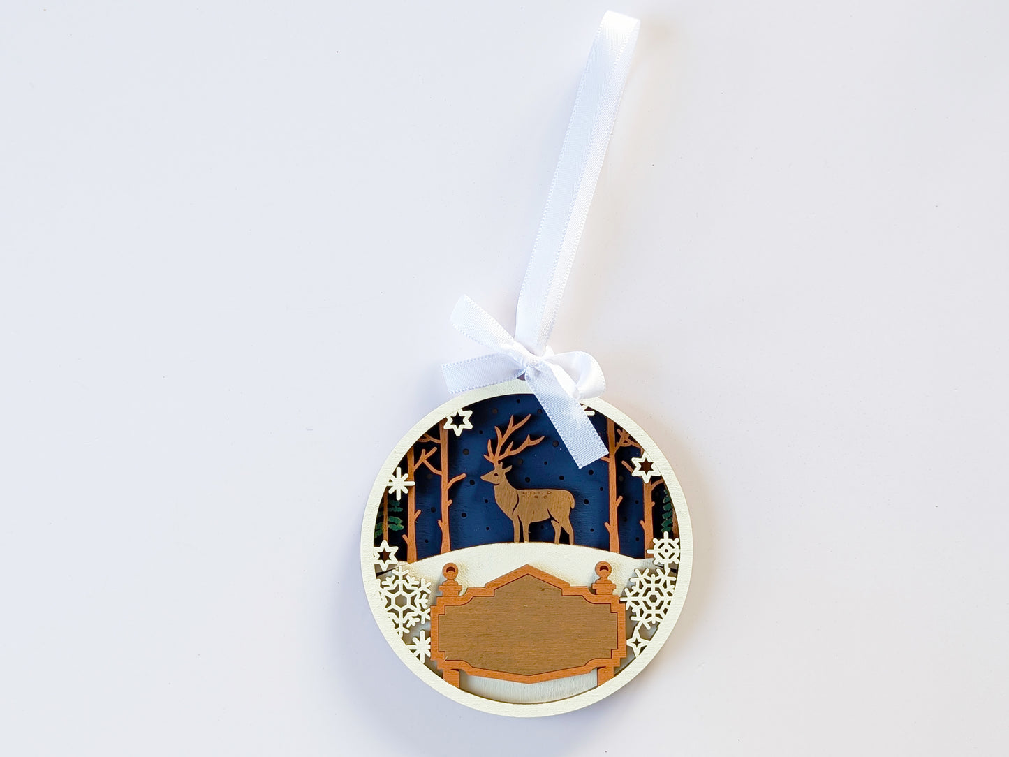 Welcome Snowy Elk Ornament