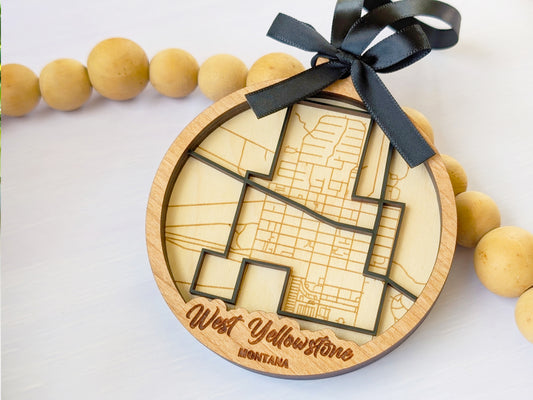 West Yellowstone MT City Street Ornament, Wholesale