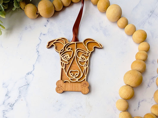 Whippet Dog Ornament