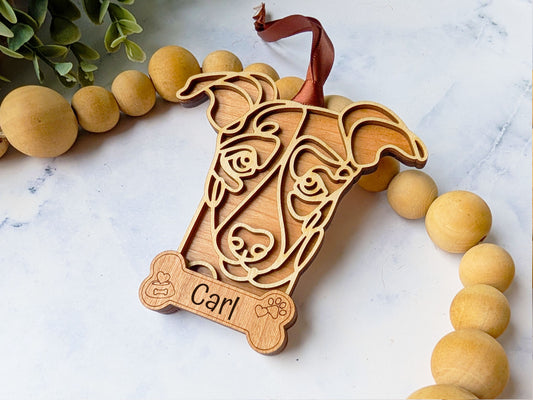 Whippet Dog Ornament