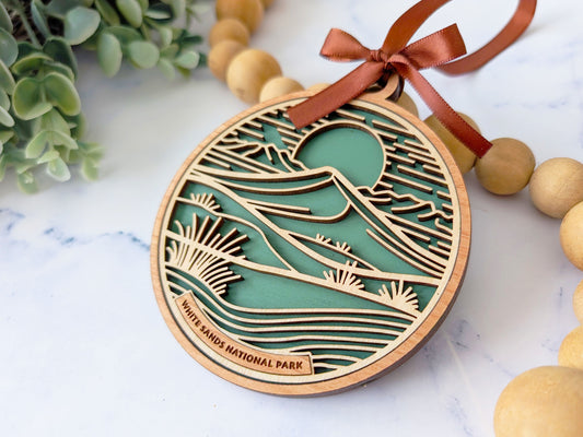 White Sands national park ornament, White Sands ornament, White Sands souvenir, national park gifts, national park ornament, gift for hiker, Christmas gift