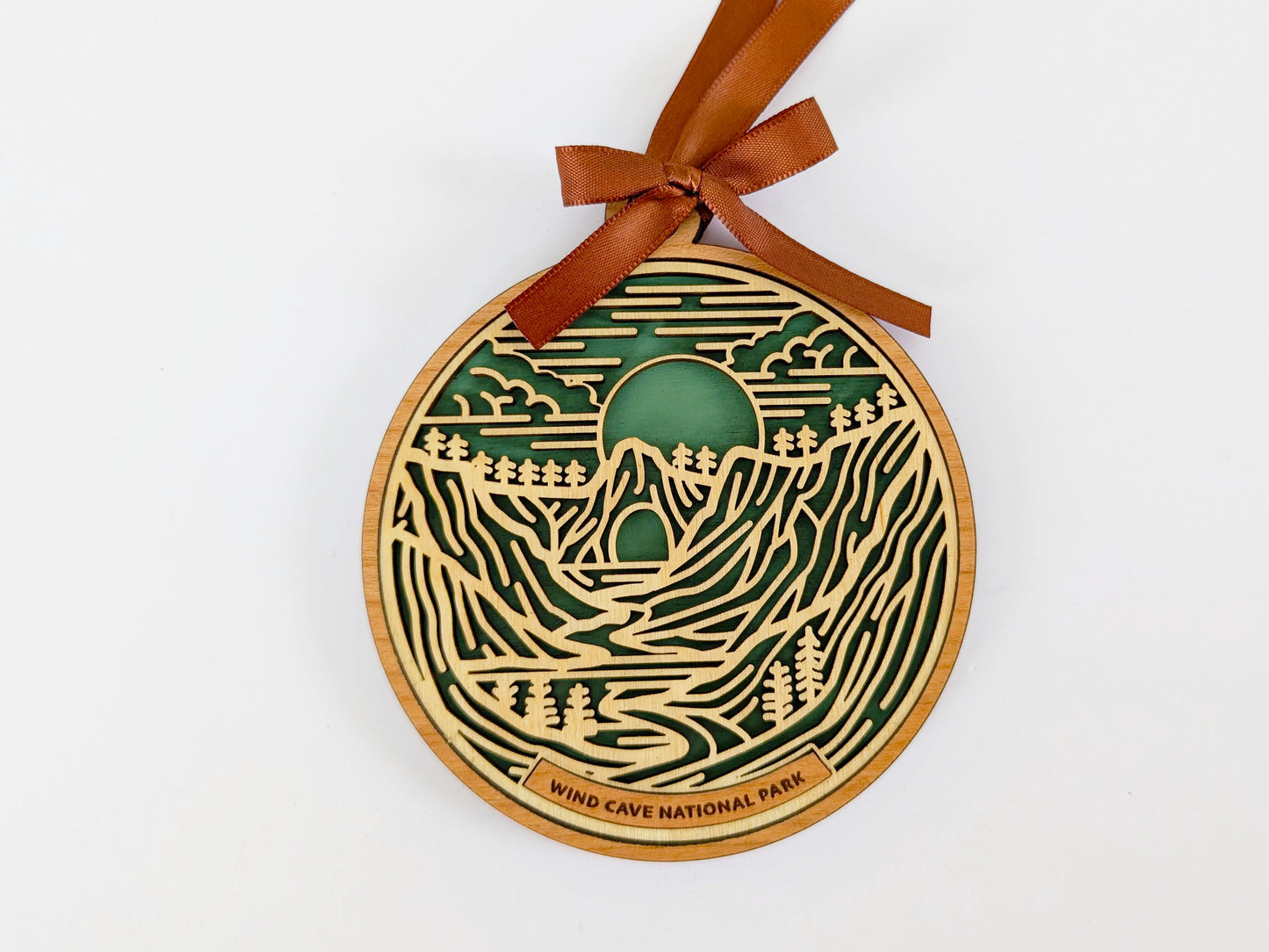 Wind Cave national park ornament, Wind Cave ornament, Wind Cave souvenir, national park gifts, national park ornament, gift for hiker, Christmas gift