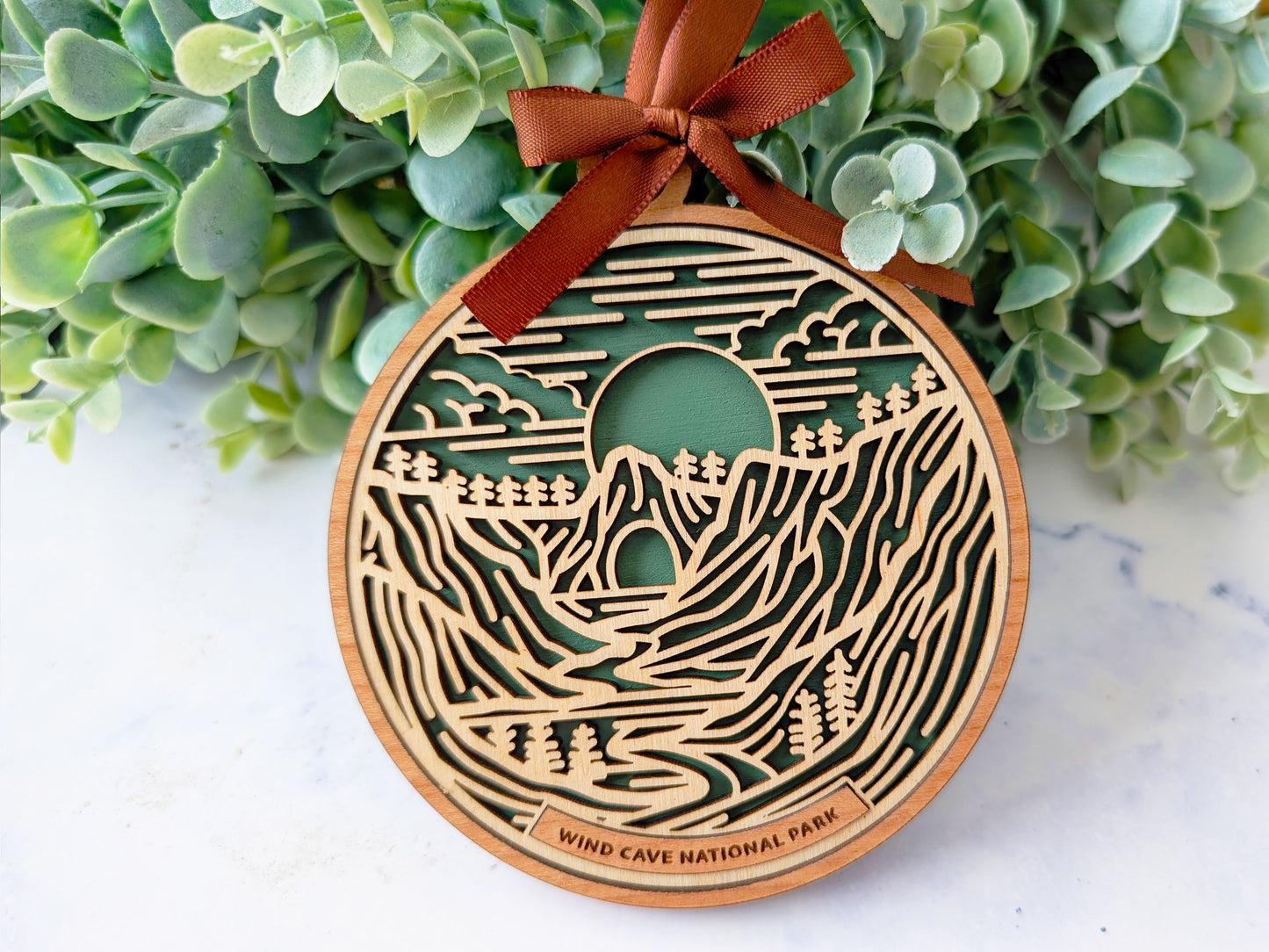 Wind Cave national park ornament, Wind Cave ornament, Wind Cave souvenir, national park gifts, national park ornament, gift for hiker, Christmas gift