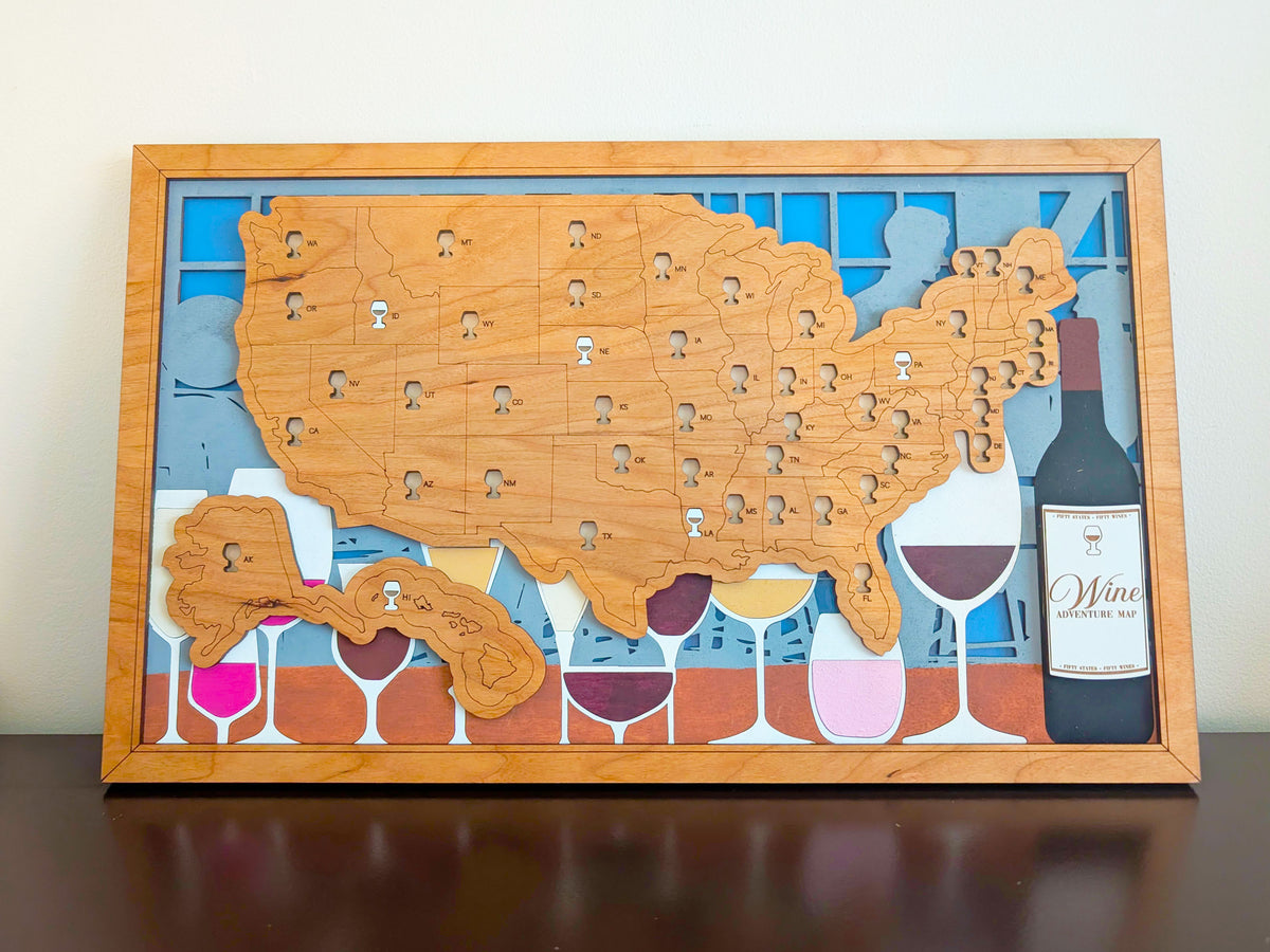 50 States of Wine Adventure Map