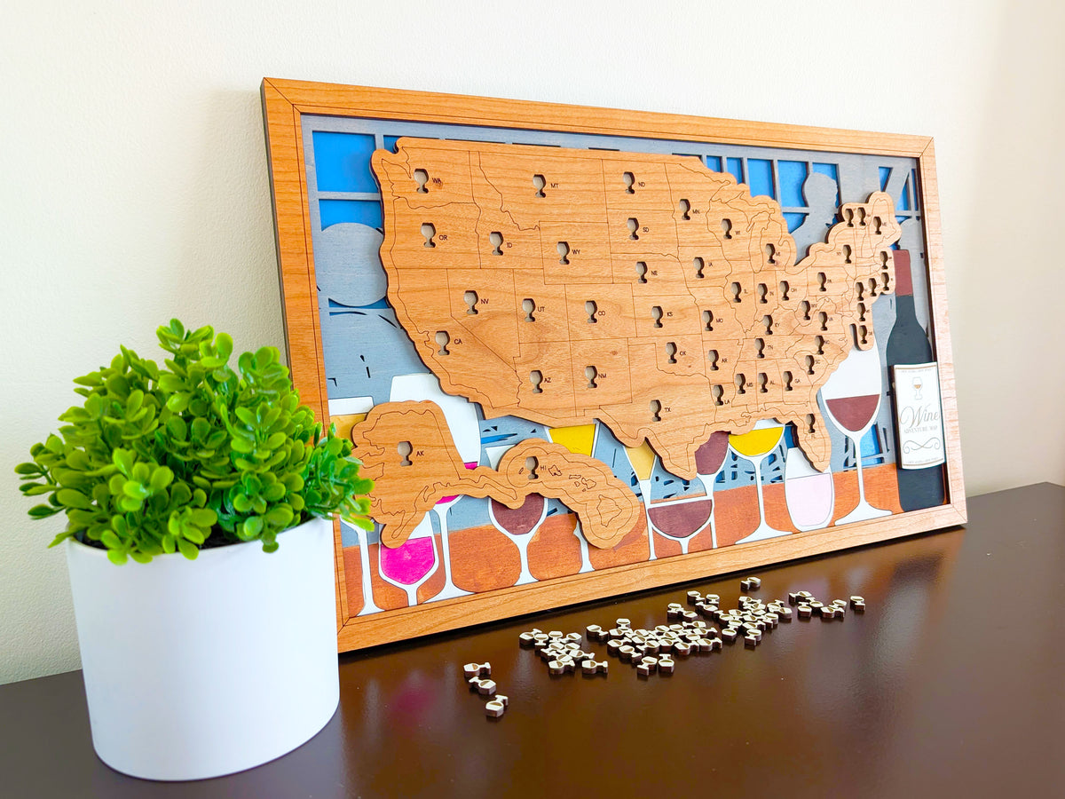 50 States of Wine Adventure Map