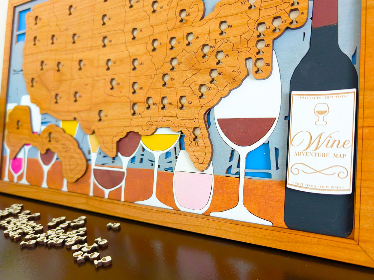 50 States of Wine Adventure Map