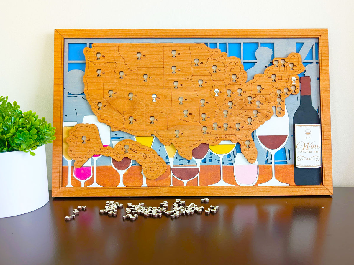 50 States of Wine Adventure Map
