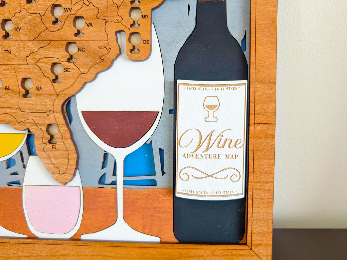 50 States of Wine Adventure Map