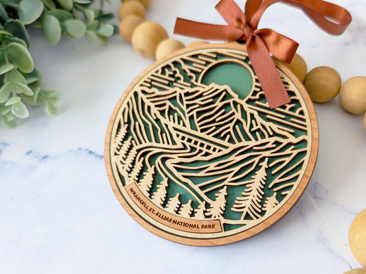 Wrangell national park ornament, Wrangell ornament, Wrangell souvenir, national park gifts, national park ornament, gift for hiker, Christmas gift