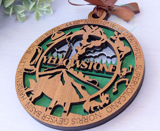 Yellowstone national park ornament
