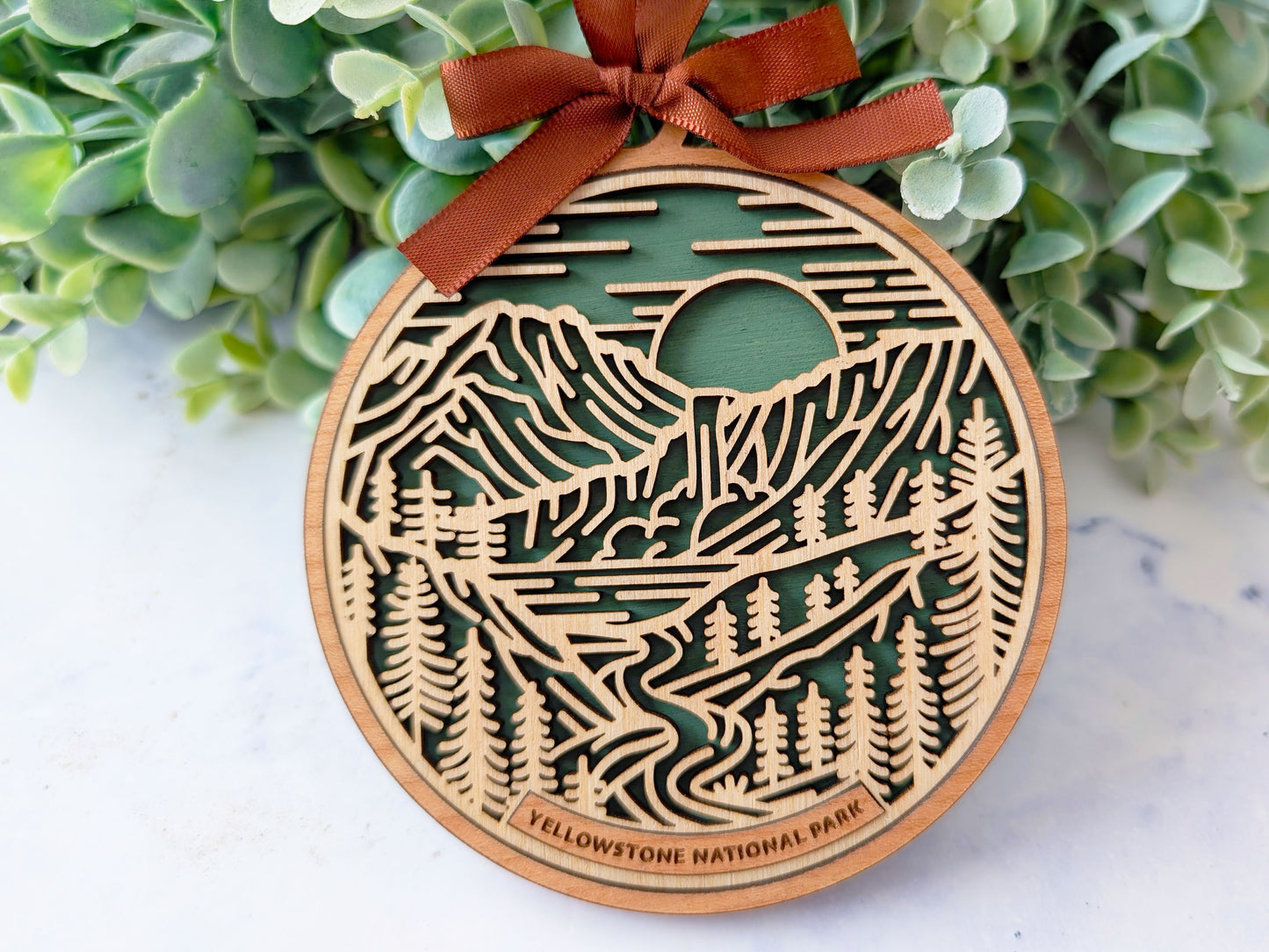Yellowstone national park ornament, Yellowstone ornament, Yellowstone souvenir, national park gifts, national park ornament, gift for hiker, Christmas gift