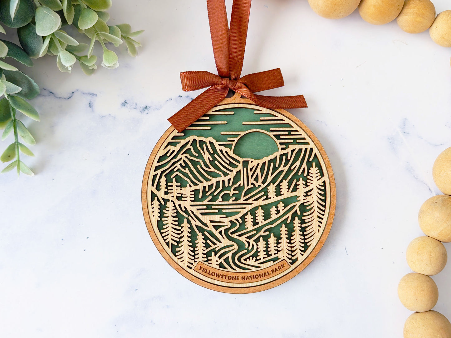Yellowstone national park ornament, Yellowstone ornament, Yellowstone souvenir, national park gifts, national park ornament, gift for hiker, Christmas gift