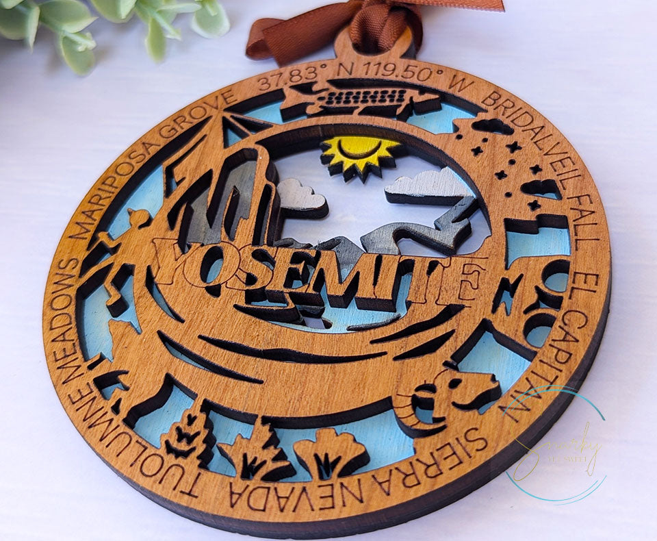 Yosemite national park ornament, Yosemite ornament, Yosemite souvenir, national park gifts, national park ornament, gift for hiker