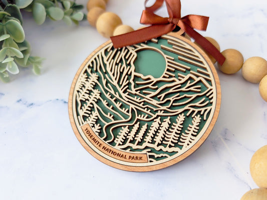 Yosemite national park ornament, Yosemite ornament, Yosemite souvenir, national park gifts, national park ornament, gift for hiker, Christmas gift