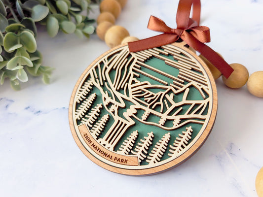 Zion national park ornament, Zion ornament, Zion souvenir, national park gifts, national park ornament, gift for hiker, Christmas gift