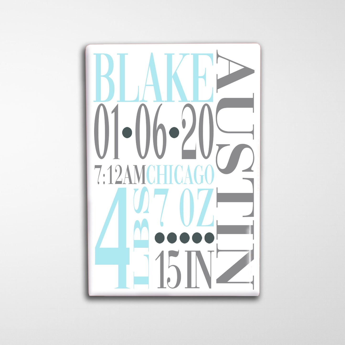 Personalized Birth Announcement Design - 2x3"
